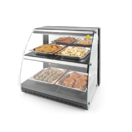 Hendi Warmhoudvitrine quartz tweelaags, , 230v 560w, 650x467x(h)630mm | 233962