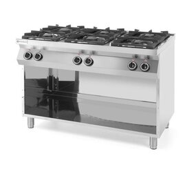 Hendi Gasfornuis kitchen line 6 pits, met ombouw, , kitchen line, 28,5kw, 1200x700x(h)900mm Hendi Gasfornuis kitchen line 6 pits, met ombouw, , kitchen line, 28,5kw, 1200x700x(h)900mm