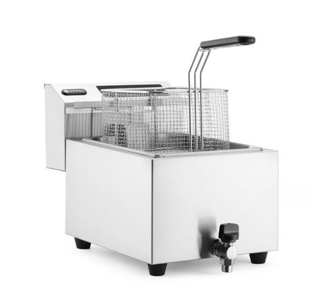 Hendi Friteuse profi line met aftapkraan digitaal - 8 l, , profi line, 8l, 230v 3500w, 300x515x(h)345mm | 207369