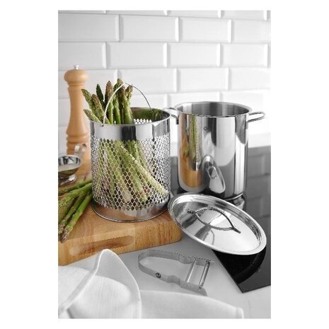 Hendi Asperge- en pastapan xl, , 5,5l, ø162x(h)280mm | 833100 Hendi Asperge- en pastapan xl, , 5,5l, ø162x(h)280mm | 833100