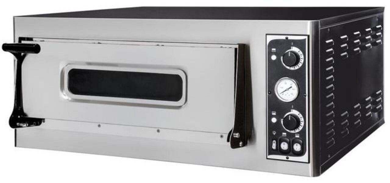 Hendi Pizza oven basic 4, , enkele ovenkamer, 400v 4700w, 975x814x(h)413mm | 226681 Hendi Pizza oven basic 4, , enkele ovenkamer, 400v 4700w, 975x814x(h)413mm | 226681