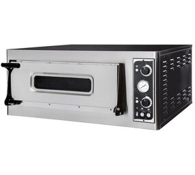 Hendi Pizza oven basic 4, , enkele ovenkamer, 400v 4700w, 975x814x(h)413mm Hendi Pizza oven basic 4, , enkele ovenkamer, 400v 4700w, 975x814x(h)413mm