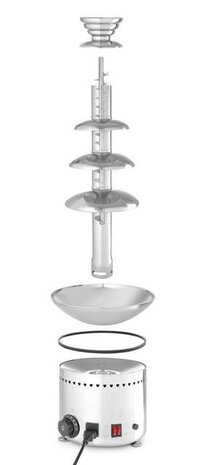 Hendi Chocolade fontein 5 lagen, , 230v 265w, ø330x(h)700mm | 274156 Hendi Chocolade fontein 5 lagen, , 230v 265w, ø330x(h)700mm | 274156