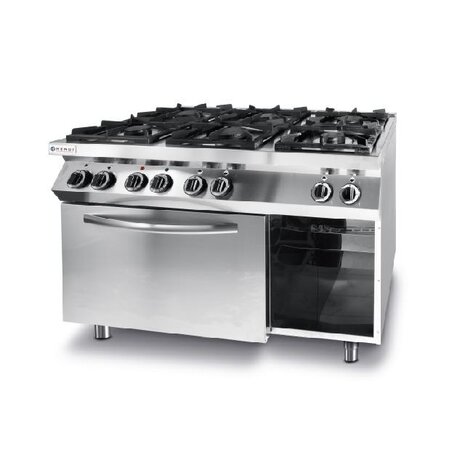 Hendi Gasfornuis kitchen line 6 pits met elektrische heteluchtoven gn 1 1, , kitchen line, 230v 3000w, 28,5kw, 1200x700x(h)900mm | 225899 Hendi Gasfornuis kitchen line 6 pits met elektrische heteluchtoven gn 1 1, , kitchen line, 230v 3000w, 28,5kw, 1200x700x(h)900mm | 225899