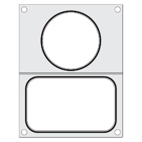 Hendi Traysealer matrix, , 2 containers (1x 178x113 mm, 1x ø115 mm) | 805657 Hendi Traysealer matrix, , 2 containers (1x 178x113 mm, 1x ø115 mm) | 805657