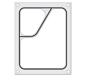 Hendi Traysealer matrix, , tweedelige colt container colt 227x178 mm