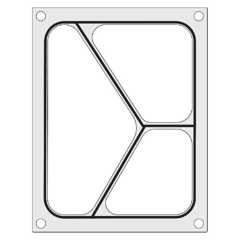 Hendi Traysealer matrix, , driedelige container 227x178 mm | 805626
