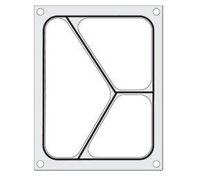 Hendi Traysealer matrix, , driedelige container 227x178 mm