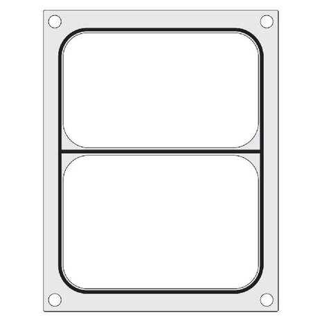 Hendi Traysealer matrix, , twee-delige container 227x178 mm | 805596