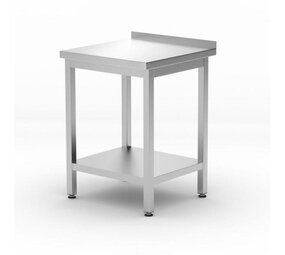 Hendi Muurwerktafel met schap budget line – geschroefd, diepte: 600 mm, , budget line, 600x600x(h)850mm