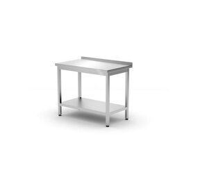 Hendi Muurwerktafel met schap budget line – geschroefd, diepte: 600 mm, , budget line, 800x600x(h)850mm