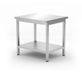 Hendi Centrale werktafel met een schap budget line – geschroefd, diepte: 600 mm, , budget line, 800x600x(h)850mm