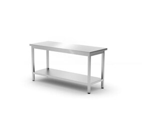 Hendi Centrale werktafel met een schap budget line – geschroefd, diepte: 600 mm, , budget line, 1200x600x(h)850mm