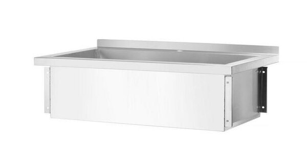 Hendi Enkele spoeltafel budget line – geschroefd, diepte: 600 mm, , budget line, 1000x600x(h)850mm | 811023