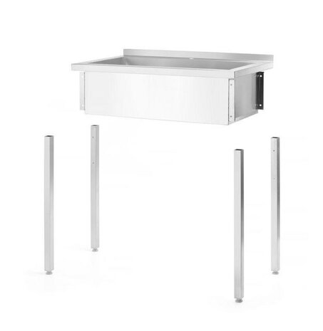 Hendi Enkele spoeltafel budget line – geschroefd, diepte: 600 mm, , budget line, 1000x600x(h)850mm | 811023