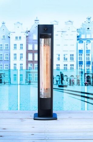 Hendi Infrarood terrasverwarmer tornado, , zwart, 220-240v 2000w, 130x90x(h)900mm | 272435 Hendi Infrarood terrasverwarmer tornado, , zwart, 220-240v 2000w, 130x90x(h)900mm | 272435