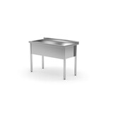 Hendi Enkele spoeltafel – gelast, diepte: 700 mm, wasbak: 300 mm., , profi line, 1000x700x(h)850mm Hendi Enkele spoeltafel – gelast, diepte: 700 mm, wasbak: 300 mm., , profi line, 1000x700x(h)850mm