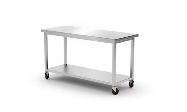 Hendi Werktafel met plank - geschroefd, diepte: 600 mm., , kitchen line, 1200x600x(h)850mm | 815793