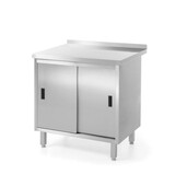 Hendi Wandwerktafel met kast - gelast, , profi line, 800x600x(h)850mm Hendi Wandwerktafel met kast - gelast, , profi line, 800x600x(h)850mm