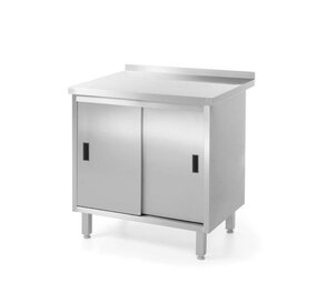 Hendi Wandwerktafel met kast - gelast, , profi line, 800x600x(h)850mm Hendi Wandwerktafel met kast - gelast, , profi line, 800x600x(h)850mm