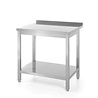 Hendi Muurwerktafel met opstaande rand en schap - 600 mm diep, , kitchen line, 800x600x(h)850mm | 811450 Hendi Muurwerktafel met opstaande rand en schap - 600 mm diep, , kitchen line, 800x600x(h)850mm | 811450