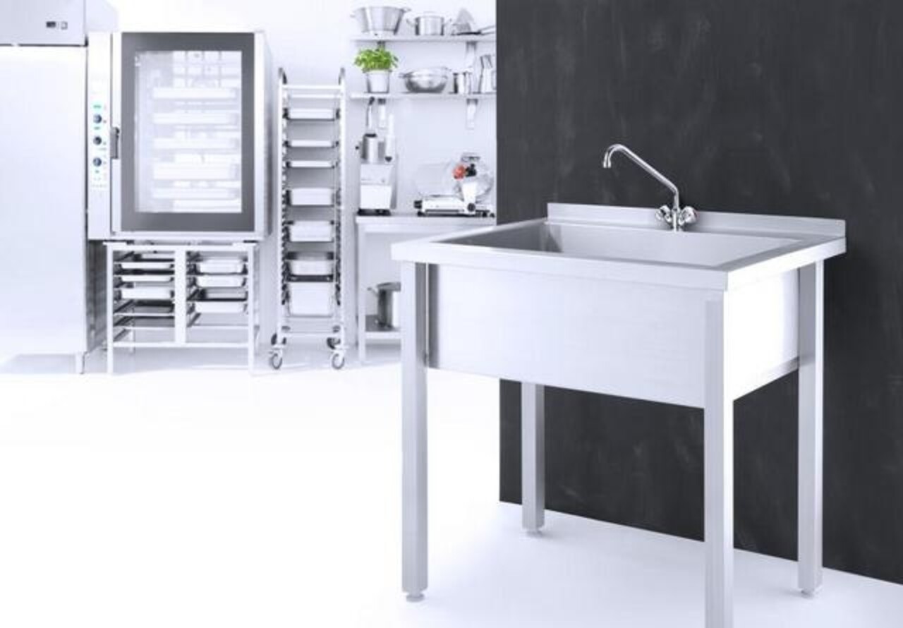 Hendi Enkele spoeltafel - gelast, , profi line, 800x600x(h)850mm | 811825 Hendi Enkele spoeltafel - gelast, , profi line, 800x600x(h)850mm | 811825