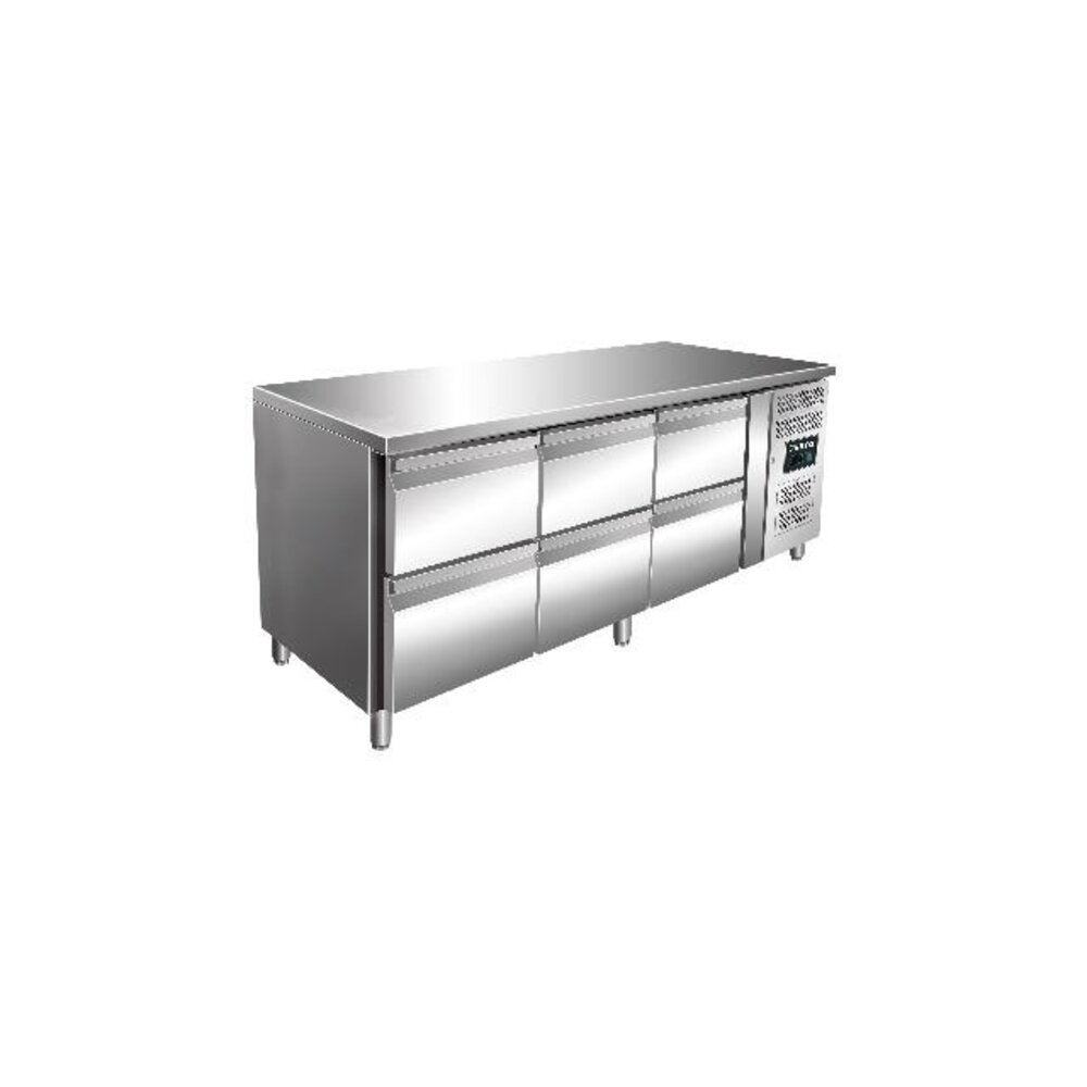 Saro Koelwerkbank incl. ladenset met 3 x 2 lades model kylja 3160 tn | 323-10714 Saro Koelwerkbank incl. ladenset met 3 x 2 lades model kylja 3160 tn | 323-10714