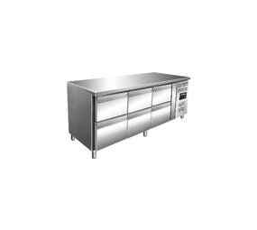 Saro Koelwerkbank incl. ladenset met 3 x 2 lades model kylja 3160 tn Saro Koelwerkbank incl. ladenset met 3 x 2 lades model kylja 3160 tn