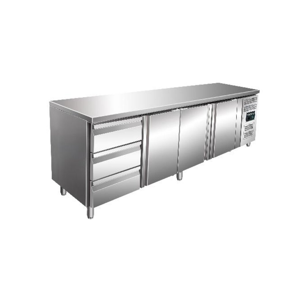 Saro Koelwerkbank incl. ladenset met 3 lades model kylja 4130 tn | 323-10722 Saro Koelwerkbank incl. ladenset met 3 lades model kylja 4130 tn | 323-10722