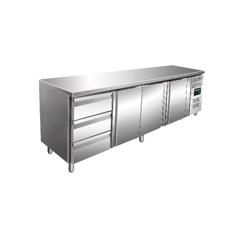 Saro Koelwerkbank incl. ladenset met 3 lades model kylja 4130 tn | 323-10722 Saro Koelwerkbank incl. ladenset met 3 lades model kylja 4130 tn | 323-10722