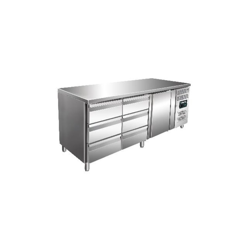 Saro Koelwerkbank incl. ladenset met 2 x 3 lades model kylja 3150 tn | 323-10719 Saro Koelwerkbank incl. ladenset met 2 x 3 lades model kylja 3150 tn | 323-10719