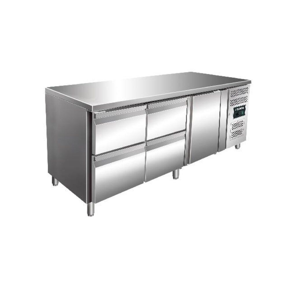 Saro Koelwerkbank incl. ladenset met 2 x 2 lades model kylja 3140 tn | 323-10718 Saro Koelwerkbank incl. ladenset met 2 x 2 lades model kylja 3140 tn | 323-10718