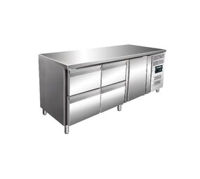 Saro Koelwerkbank incl. ladenset met 2 x 2 lades model kylja 3140 tn Saro Koelwerkbank incl. ladenset met 2 x 2 lades model kylja 3140 tn