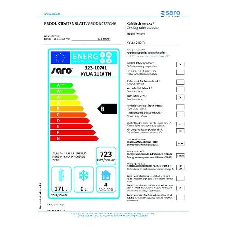 Saro Koelwerkbank incl. ladenset met 2 lades model kylja 2110 tn | 323-10701