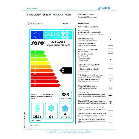 Saro Gekoelde werkbank model vivia s 901 s s top 2 x 1 2 | 323-10062 Saro Gekoelde werkbank model vivia s 901 s s top 2 x 1 2 | 323-10062