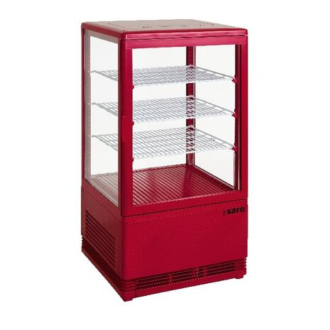 Saro Mini-koelvitrine 70 liter model sc 70 rood | 330-10031 Saro Mini-koelvitrine 70 liter model sc 70 rood | 330-10031