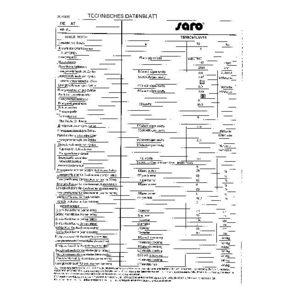 Saro Multifunctioneel  gasfornuis met electrische oven model ts95c61lvi | 331-10555 Saro Multifunctioneel  gasfornuis met electrische oven model ts95c61lvi | 331-10555