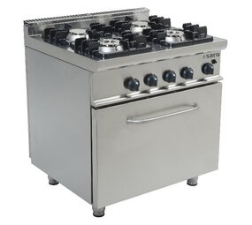 Saro Gasfornuis met gasbakoven model e7 kupg4lo Saro Gasfornuis met gasbakoven model e7 kupg4lo
