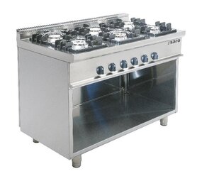 Saro Gasfornuis met open onderstel model e7 kupg6ba Saro Gasfornuis met open onderstel model e7 kupg6ba