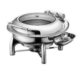 Saro Inductie chafing dish met zelfsluiting deksel, rond model jessie Saro Inductie chafing dish met zelfsluiting deksel, rond model jessie