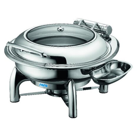Saro Inductie chafing dish met zelfsluiting deksel, rond model jessie | 213-1210 Saro Inductie chafing dish met zelfsluiting deksel, rond model jessie | 213-1210