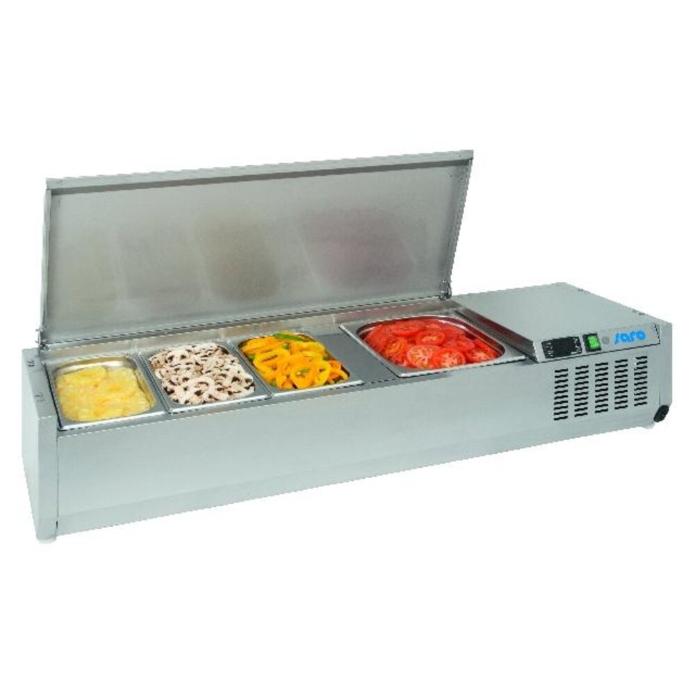 Saro Opzet koelvitrine met deksel - 1 3 gn model vrx 1200 s s | 323-3138