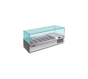 Saro Opzet koelvitrine - 1 3 gn model vrx 1400  380 Saro Opzet koelvitrine - 1 3 gn model vrx 1400  380