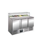 Saro Pizzawerkbank met glasvitrine model ps 300 g