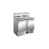 Saro Pizzawerkbank met glasvitrine model ps 200 g