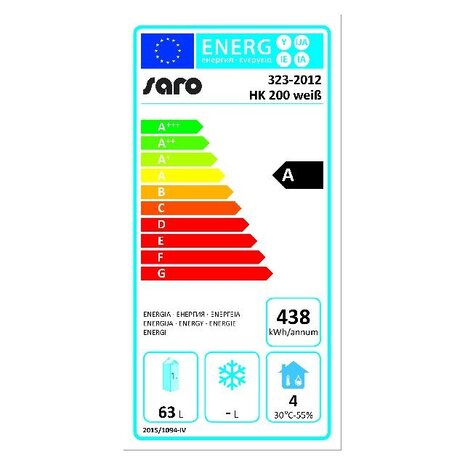 Saro Koelkast met luchtcirculatie model 200 | 323-2012 Saro Koelkast met luchtcirculatie model 200 | 323-2012
