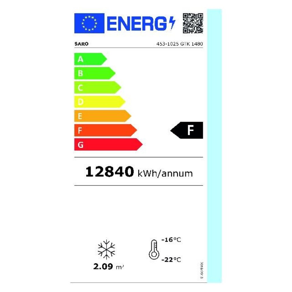 Saro Vriezer met ventilator koeling 3 deuren model gtk 1480 | 453-1025 Saro Vriezer met ventilator koeling 3 deuren model gtk 1480 | 453-1025