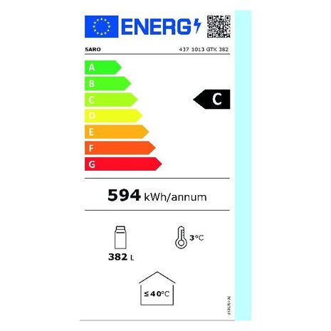 Saro Flessenkoeler met glasdeur model gtk 382 | 437-1013 Saro Flessenkoeler met glasdeur model gtk 382 | 437-1013