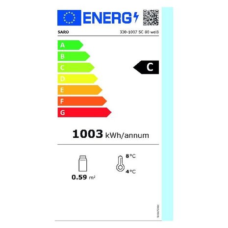 Saro Mini-koelvitrine model sc 80 wit | 330-1007 Saro Mini-koelvitrine model sc 80 wit | 330-1007