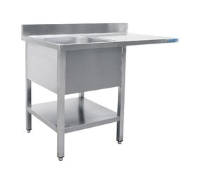 Saro Spoeltafel met 2 wasbakken, links - 700 mm diepte, 1200 mm Saro Spoeltafel met 2 wasbakken, links - 700 mm diepte, 1200 mm
